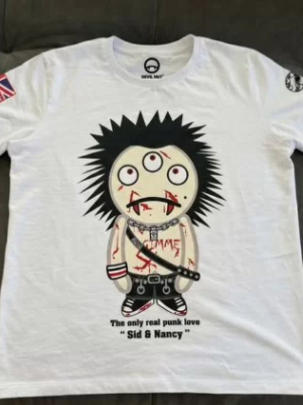 Punk Graphic T-Shirt Sid & Nancy White Tee